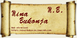 Mina Bukonja vizit kartica